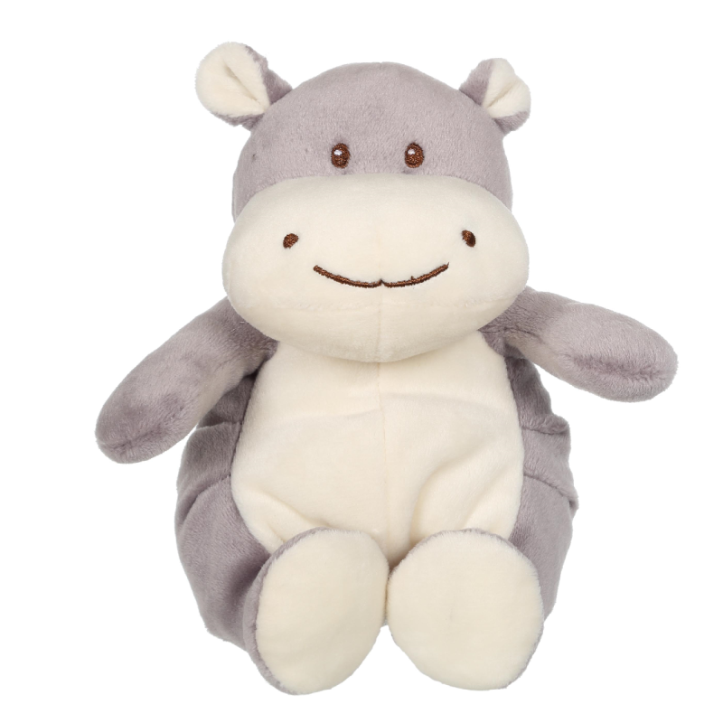  les ux soft toy hippopotamus grey beige 15 cm 